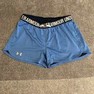 Mesh women’s blue under armour shorts.
